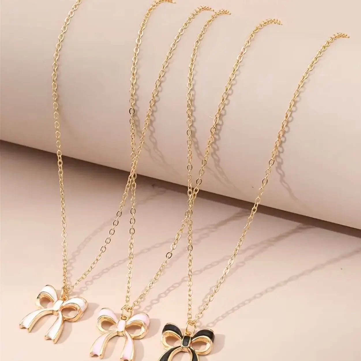 Bow Layered Necklaces Ribboned Collective