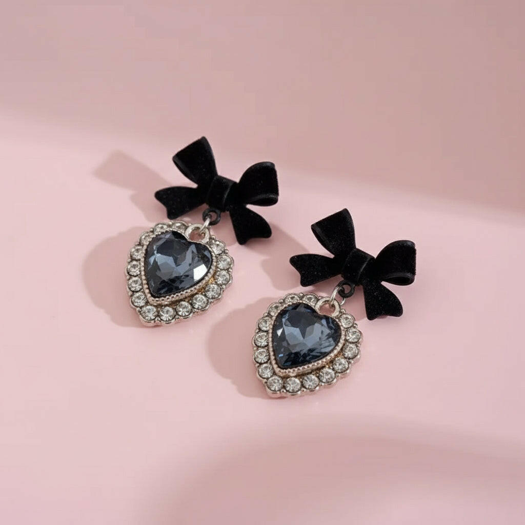 Midnight Bow Earrings.