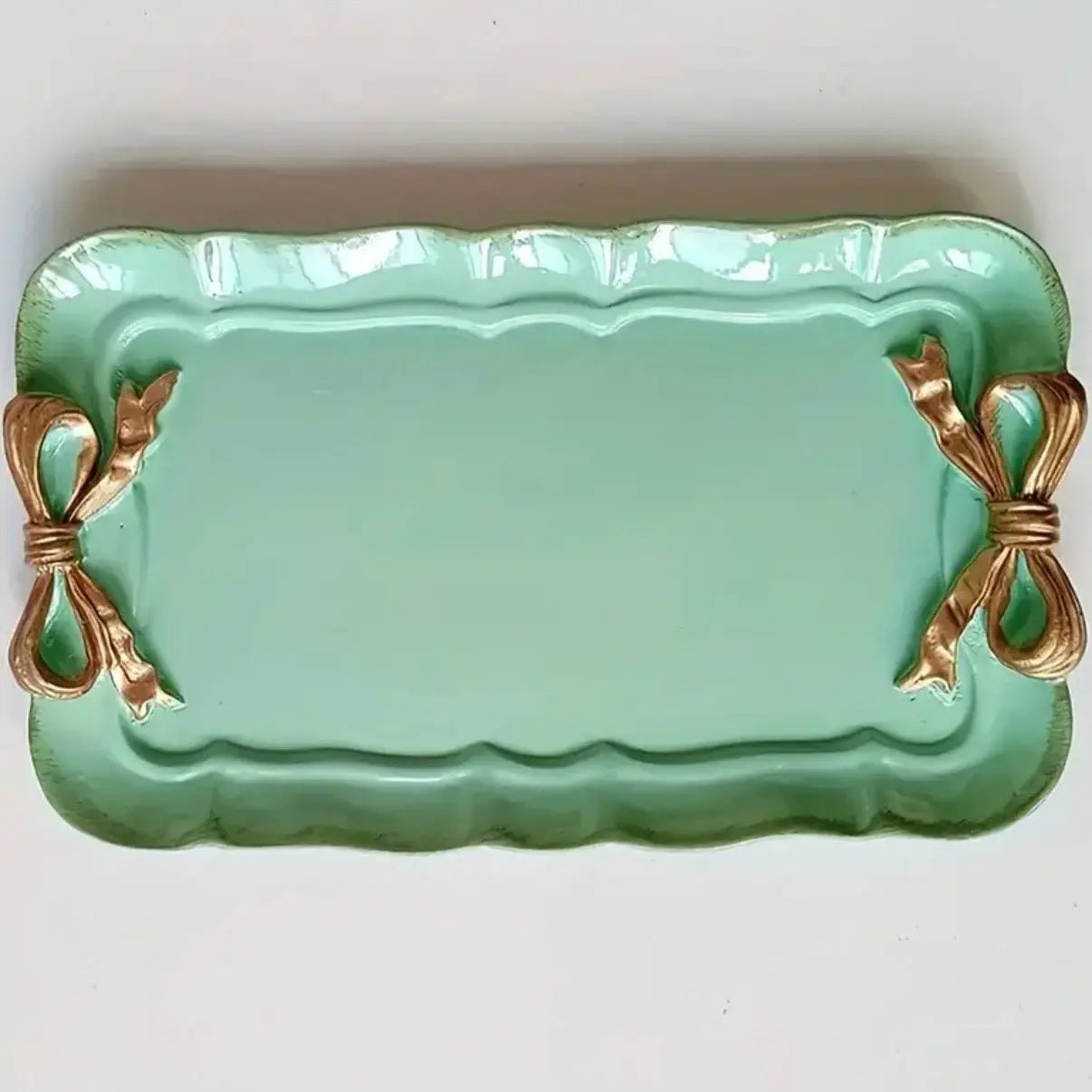 Bow Trinket Tray - Mint Ribboned Collective