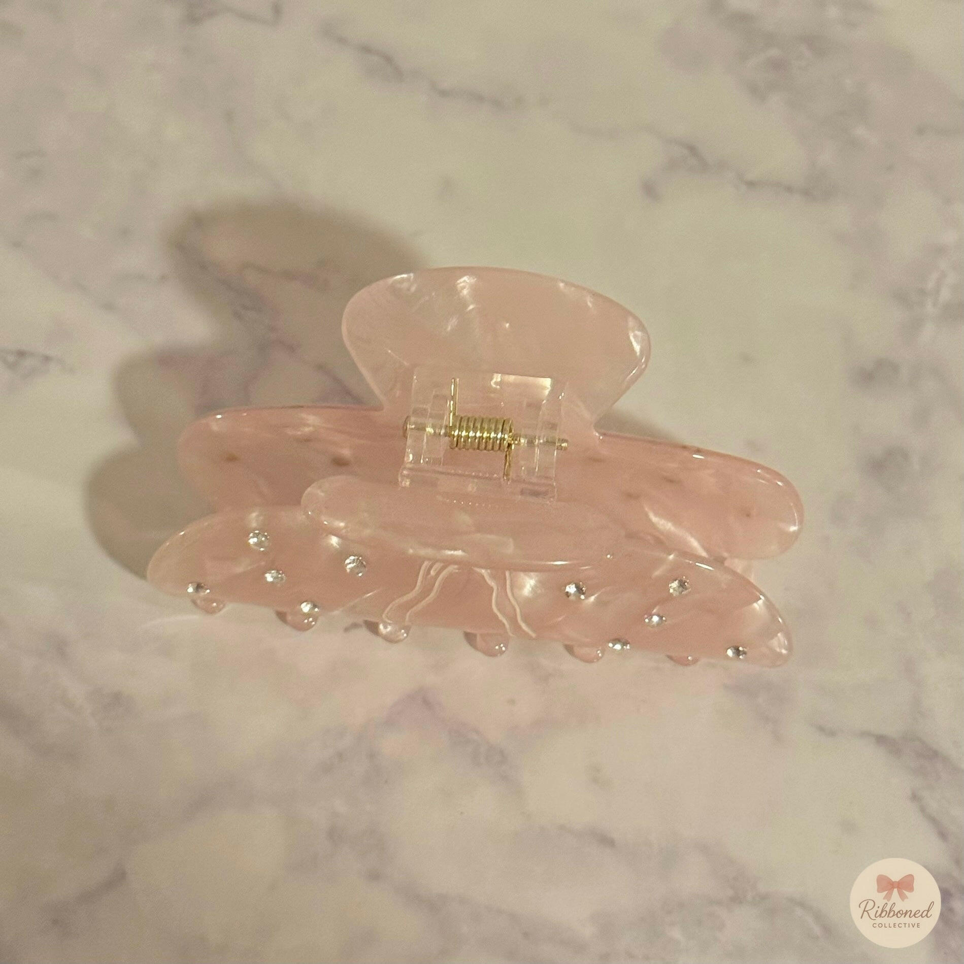 Sugar Pink Bow Claw Clip