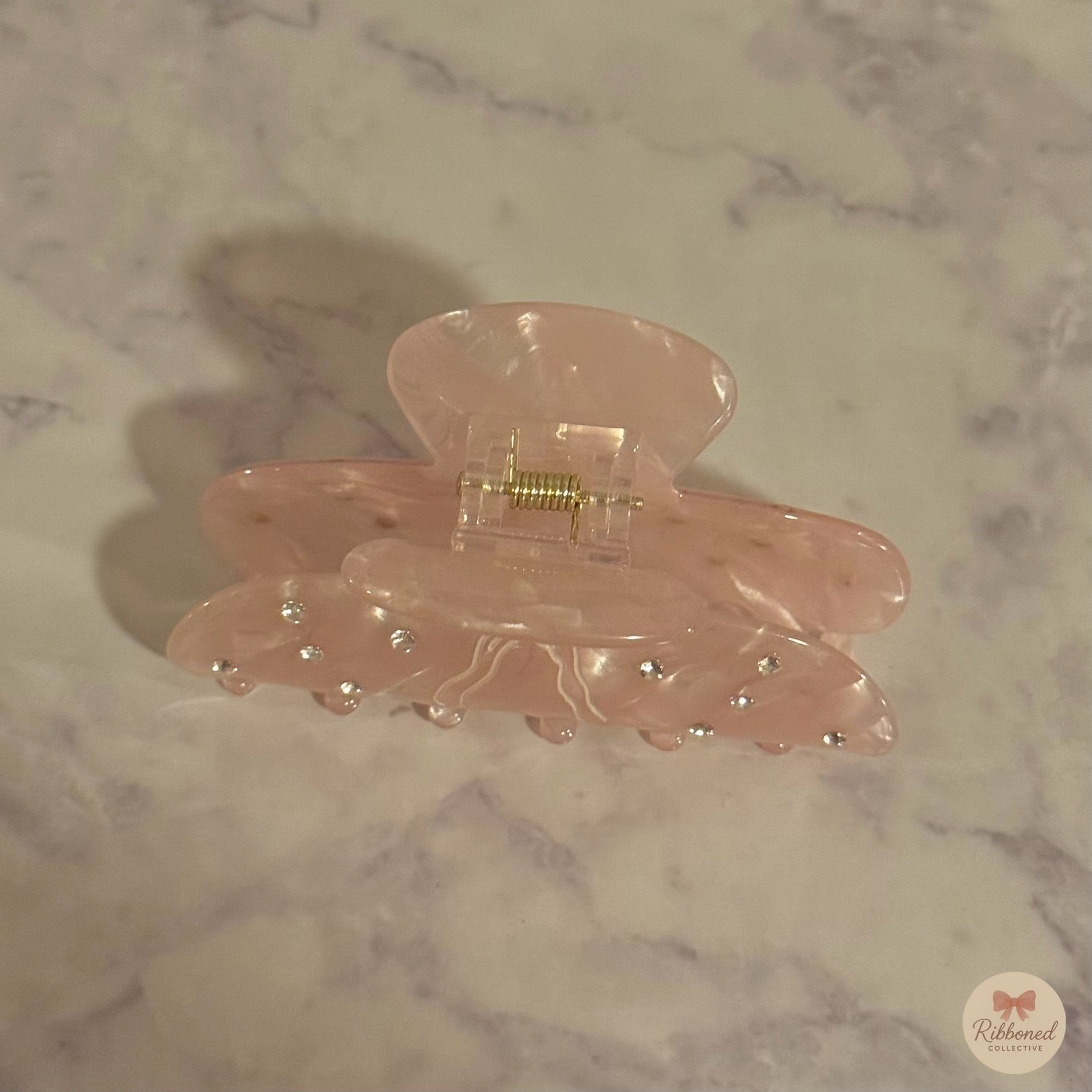 Sugar Pink Bow Claw Clip