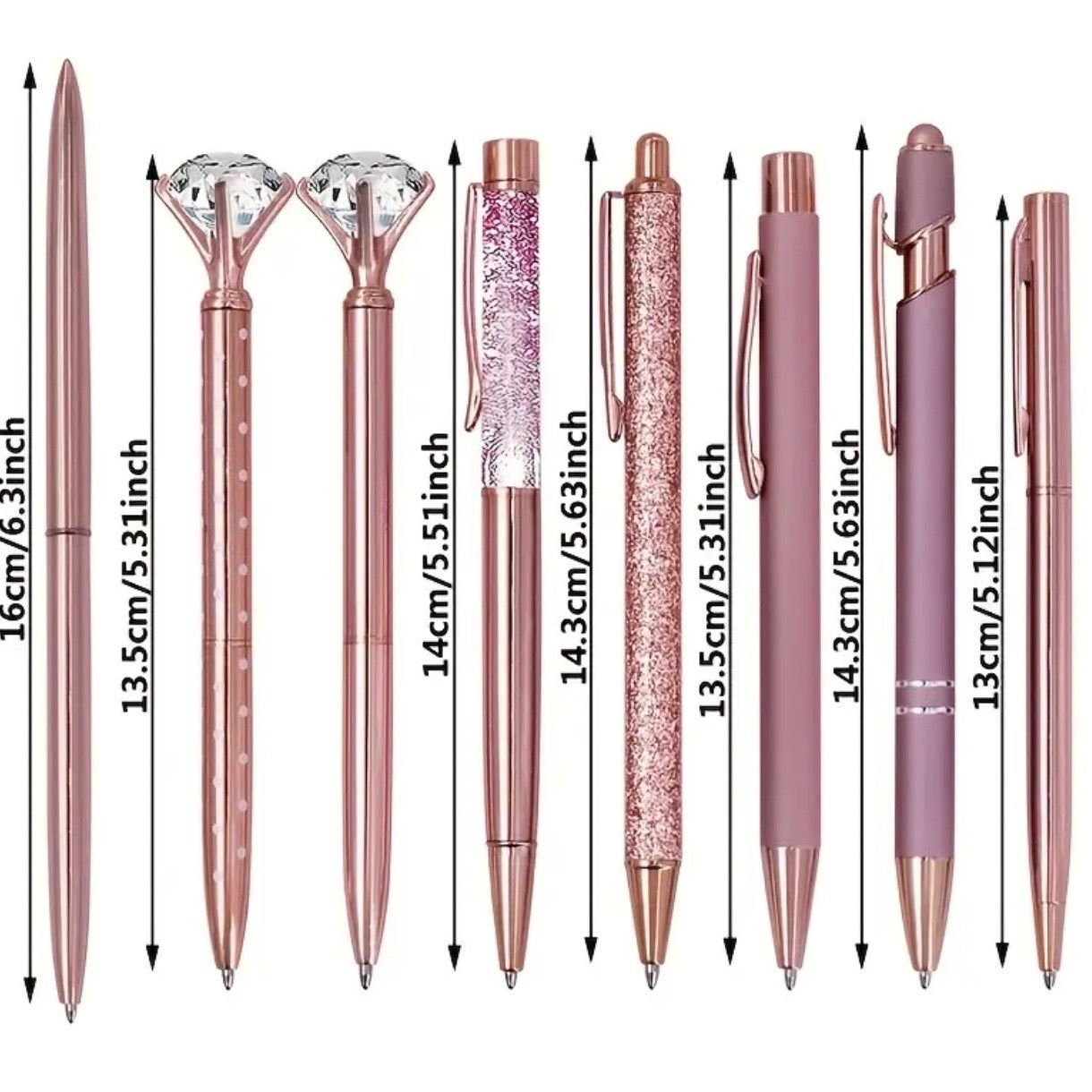 Rose Radiance Pen Collection — 8pcs.