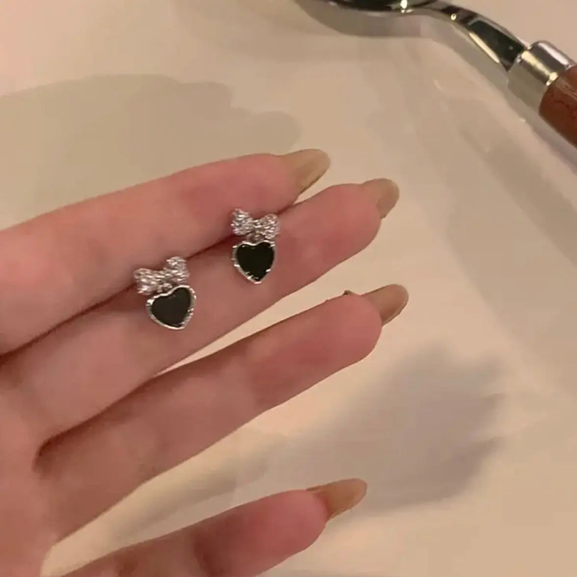 Starry Heart Earrings Ribboned Collective