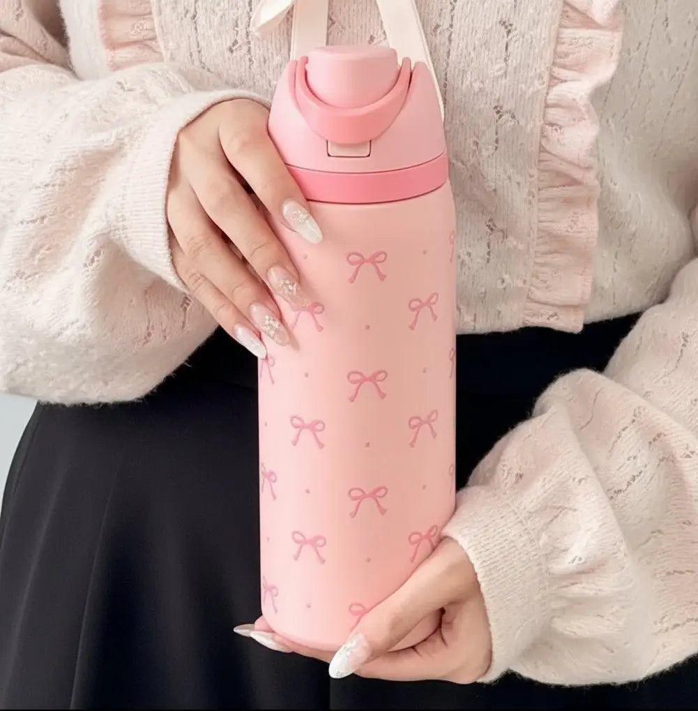Bow Blush 32oz Hydration Bottle Ribboned Collective