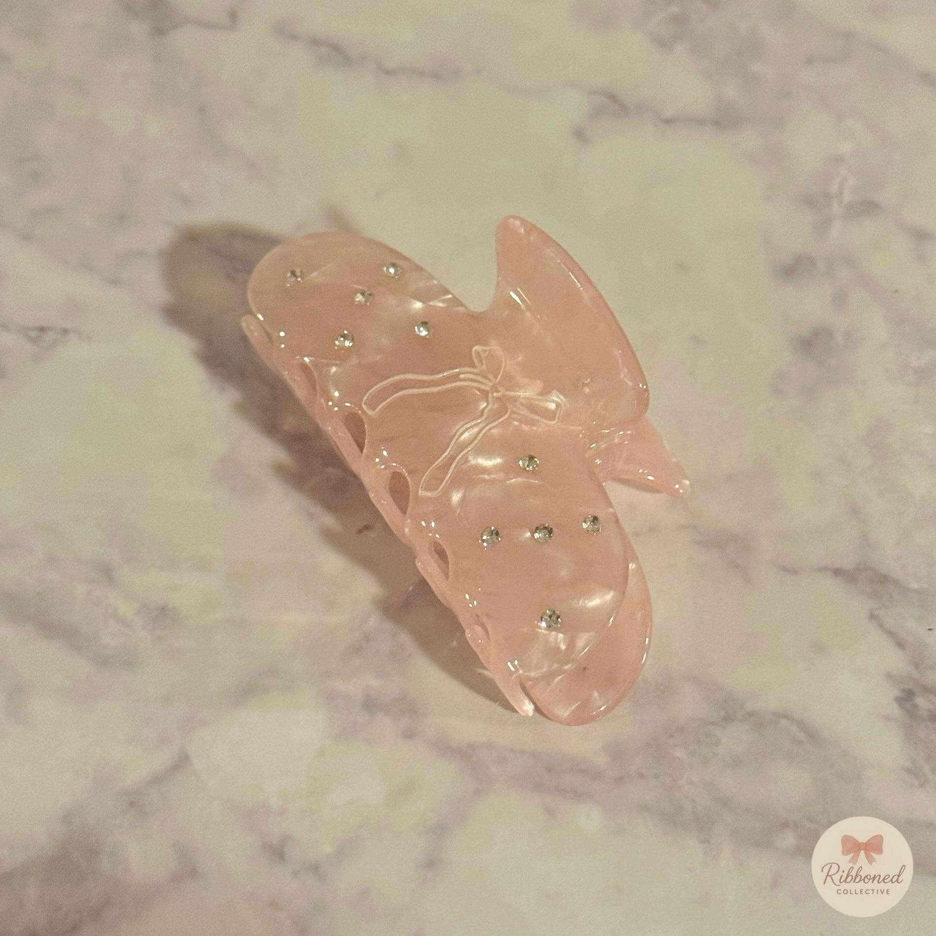 Sugar Pink Bow Claw Clip