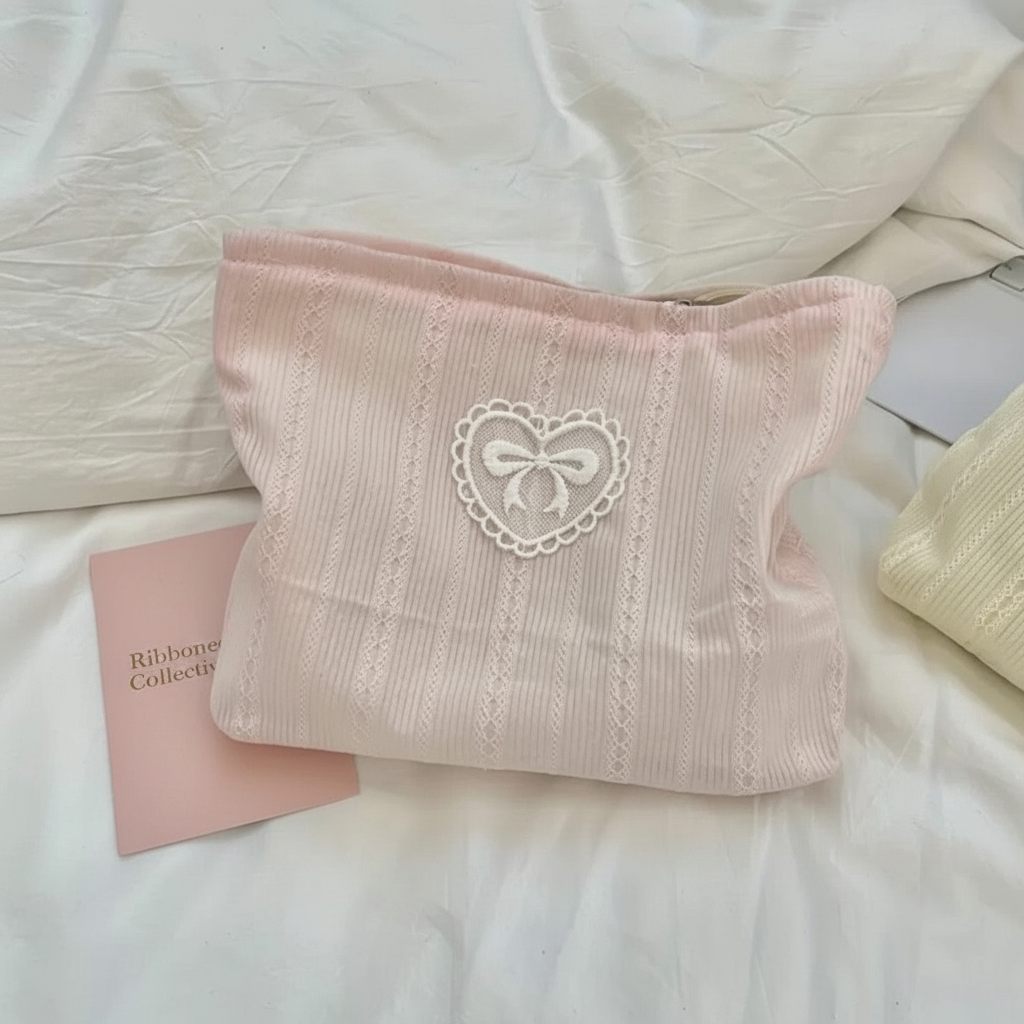 Sweetie Bow Cosmetic Bag - Strawberry.