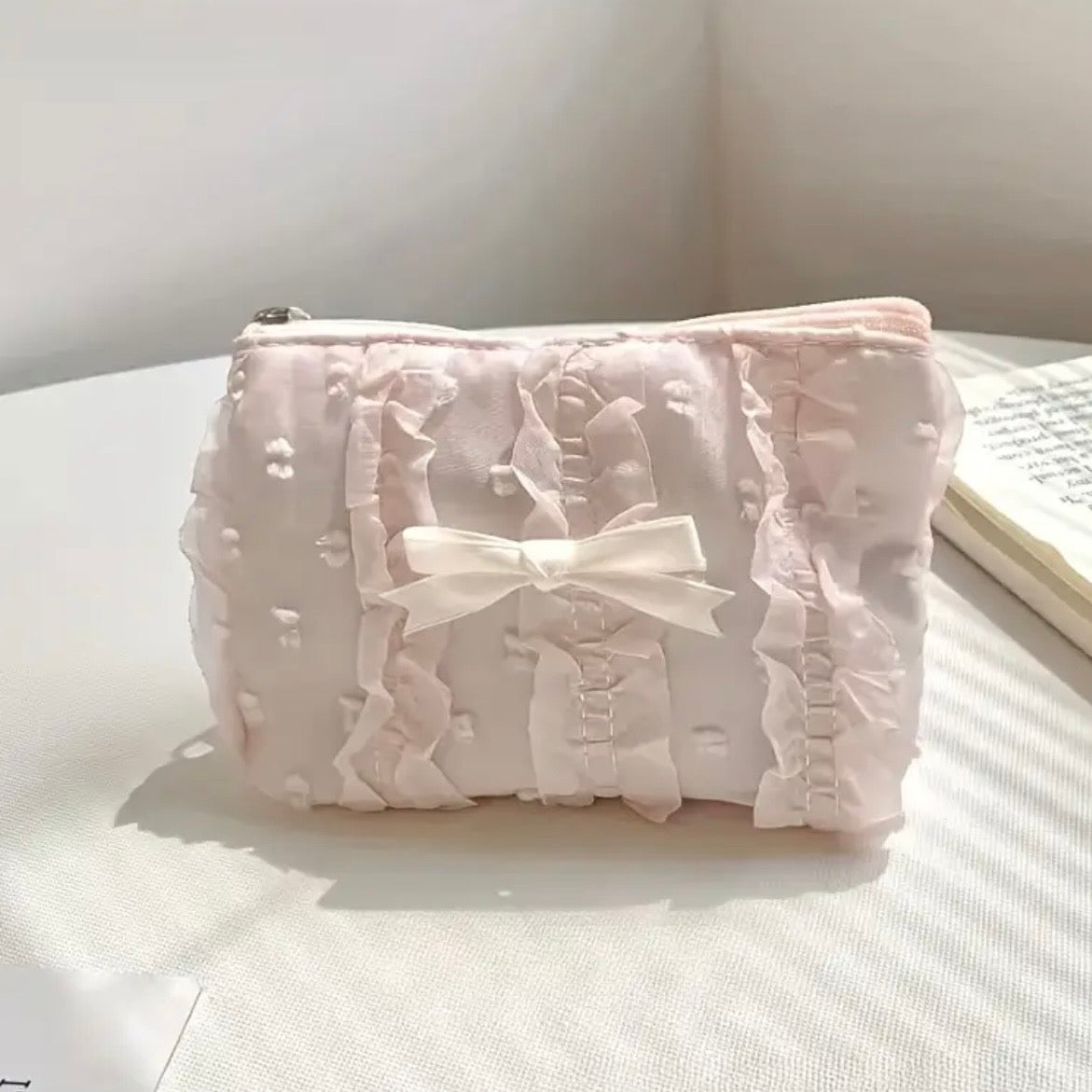 Ruffled Bow Cosmetic Pouch - Fairy.