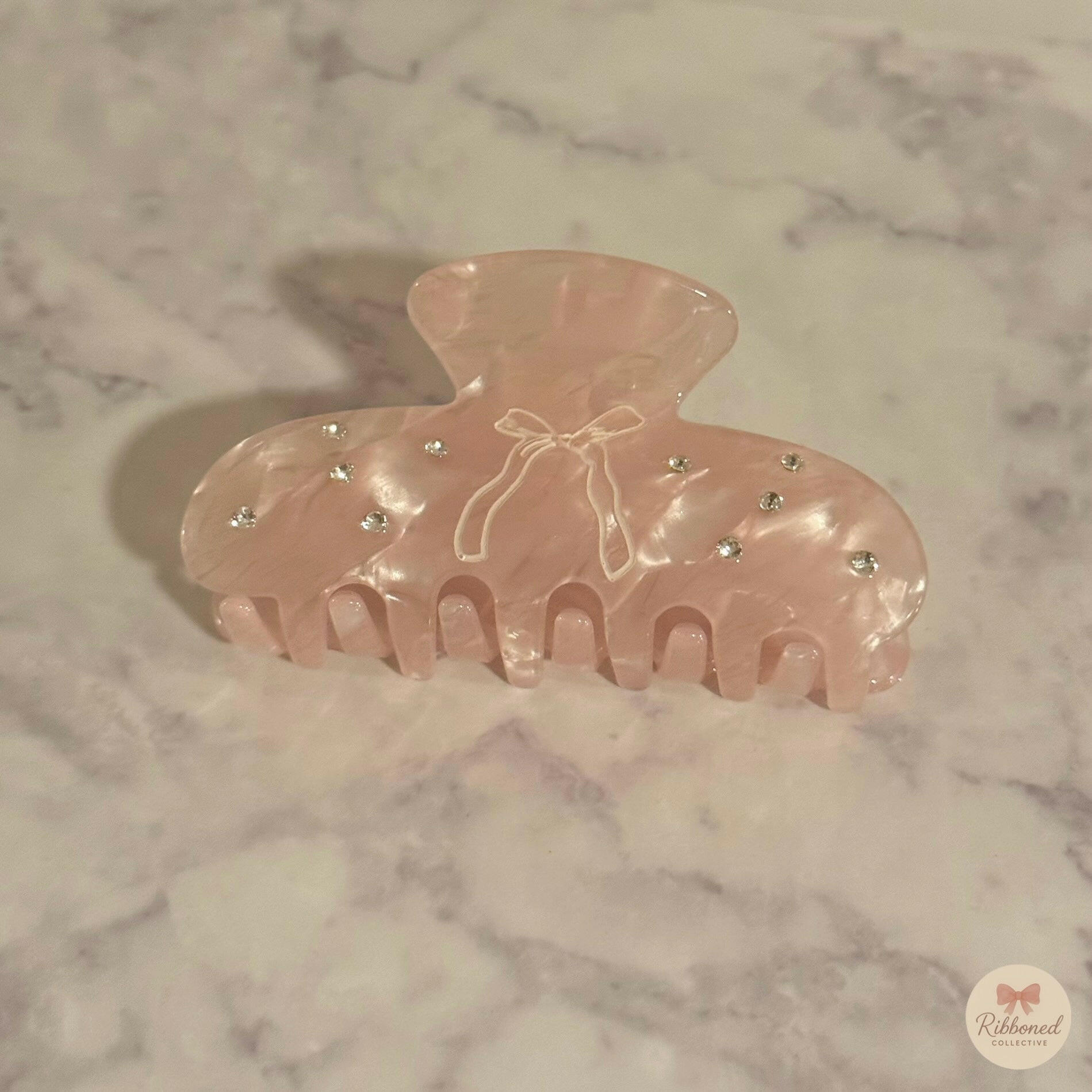 Sugar Pink Bow Claw Clip