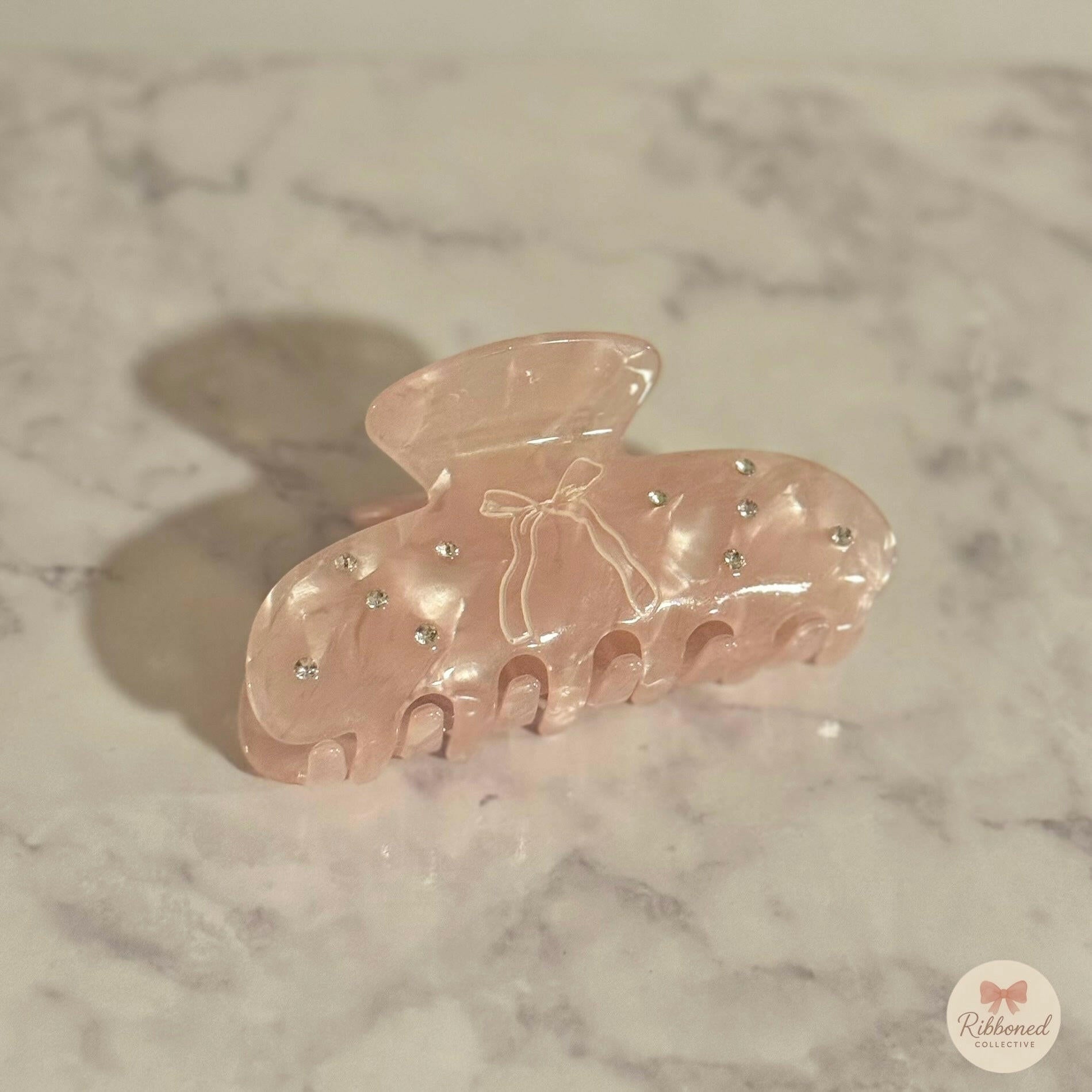 Sugar Pink Bow Claw Clip