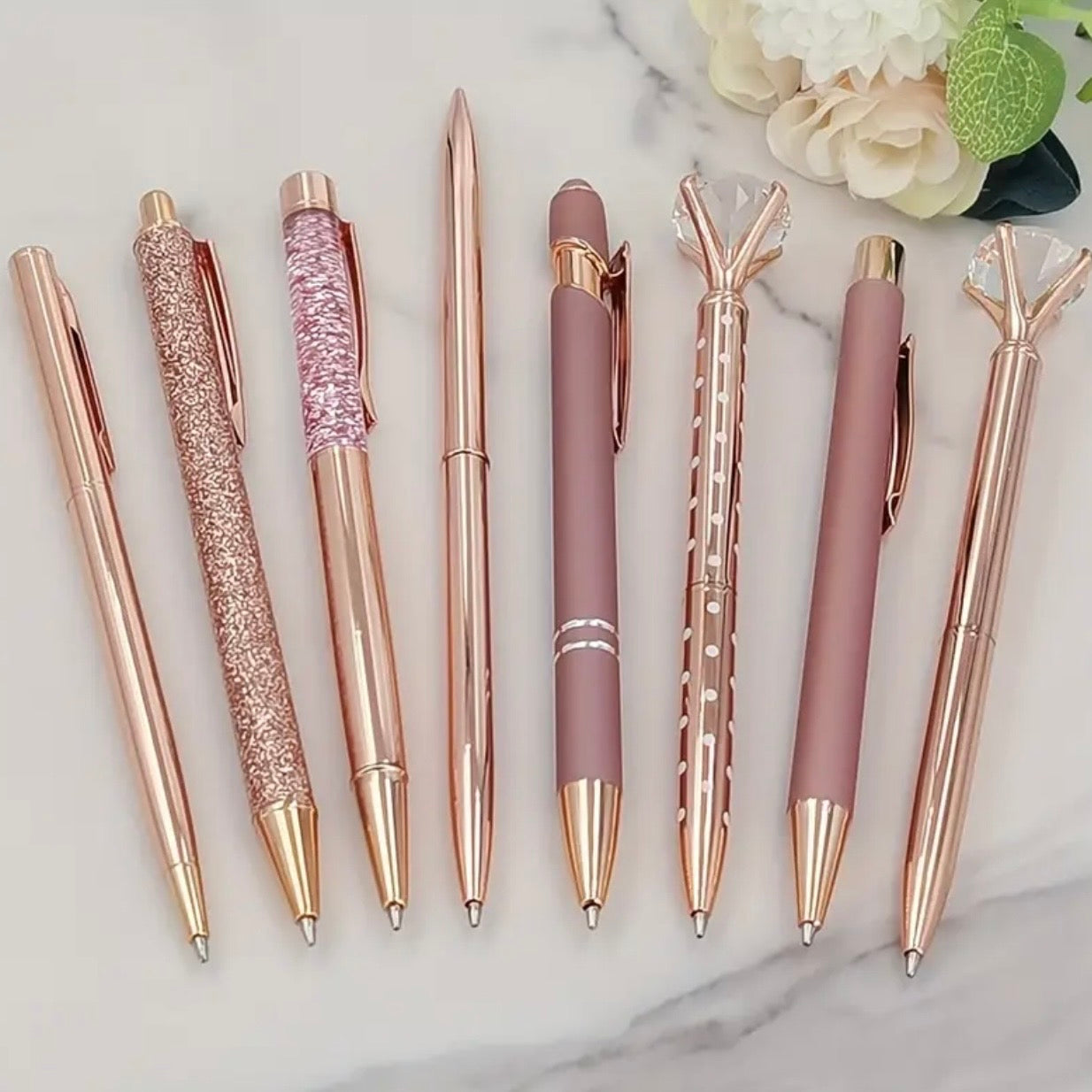 Rose Radiance Pen Collection — 8pcs.