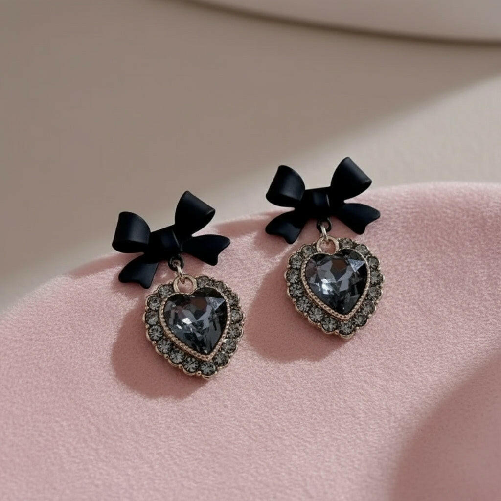 Midnight Bow Earrings.