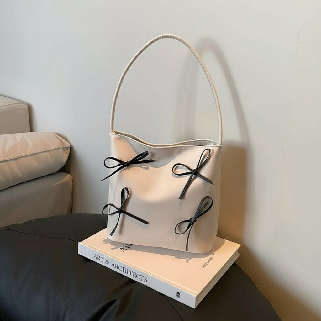 Odette Bow Bag – Pearl.