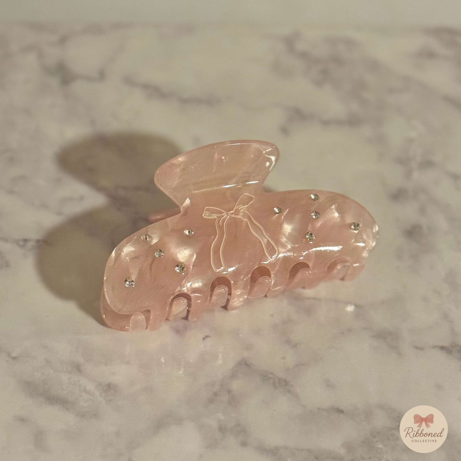 Sugar Pink Bow Claw Clip
