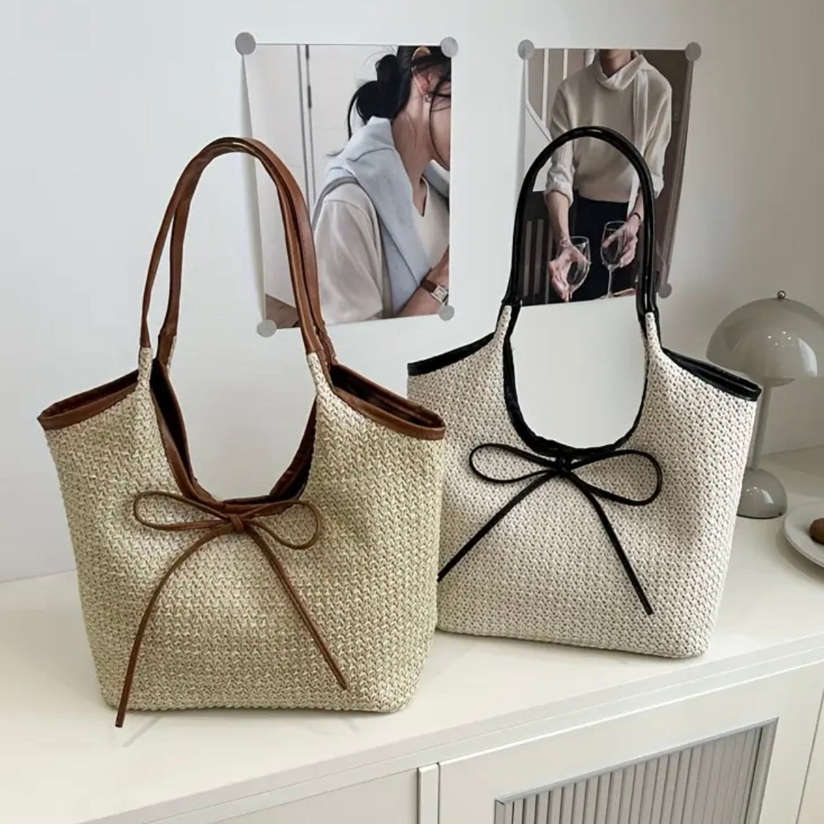 Elara Sable Bow Bag.