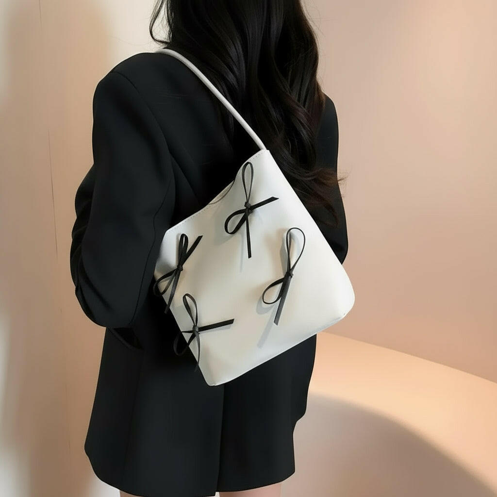 Odette Bow Bag – Pearl.