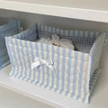 Sweet Nest Basket - Blue Stripes Ribboned Collective