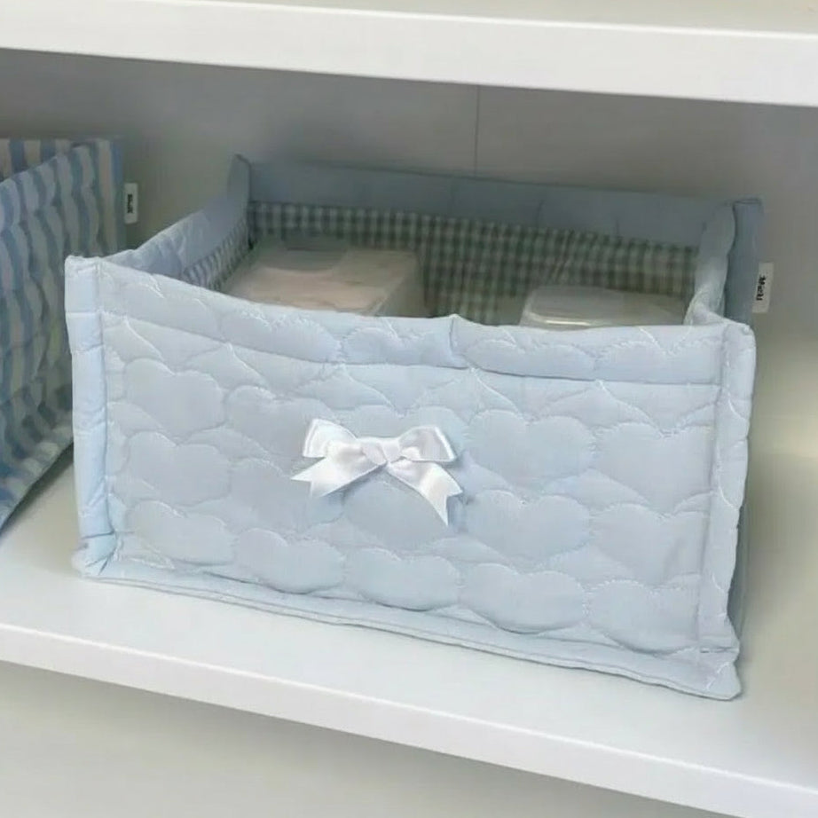 Sweet Nest Basket - Blue Hearts