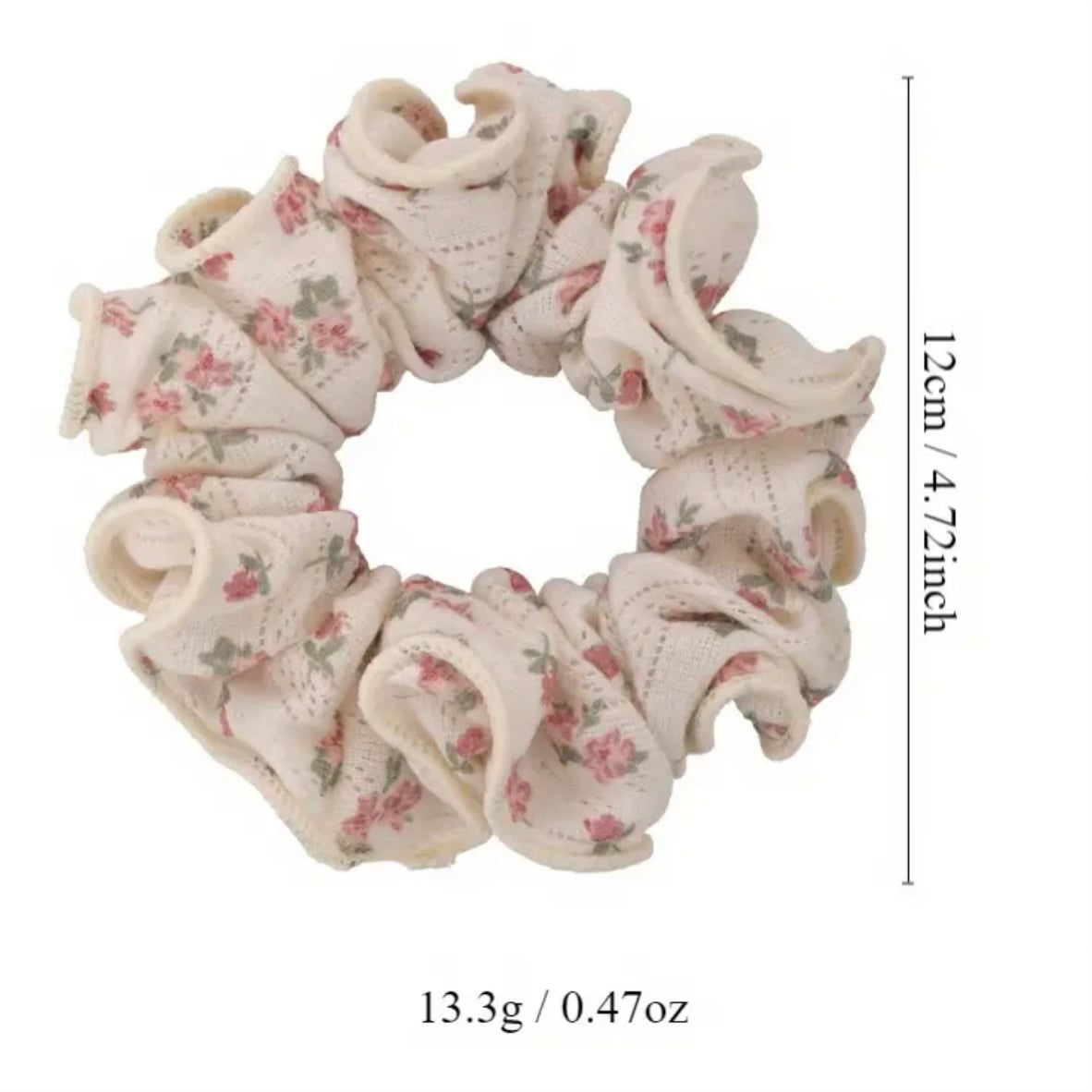 Cream Blossom Scrunchie.