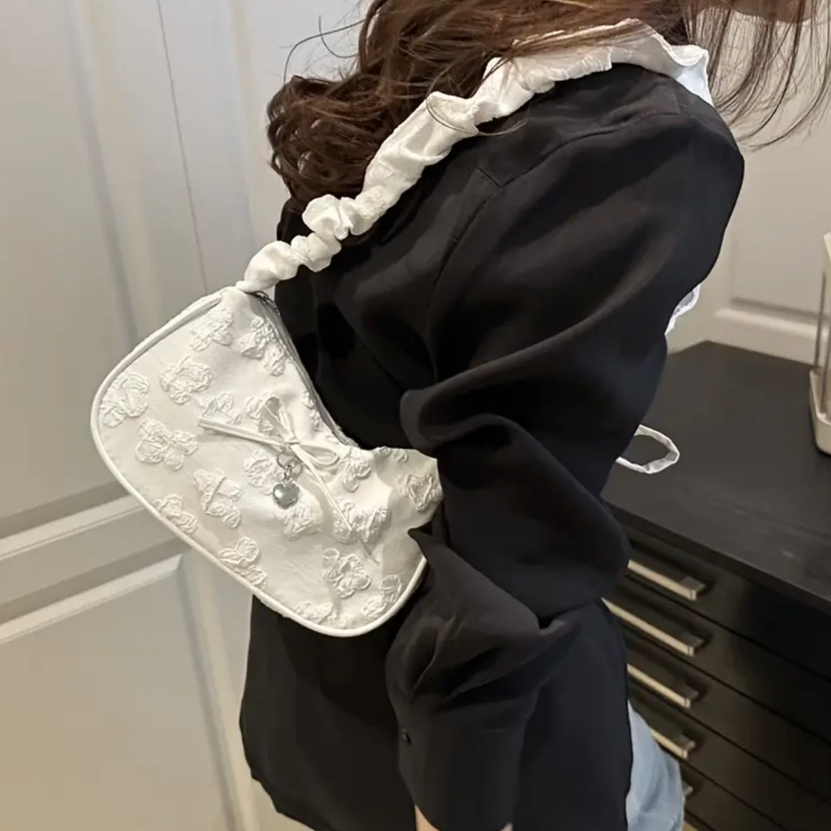 Cream Treasure Shoulder Bag.