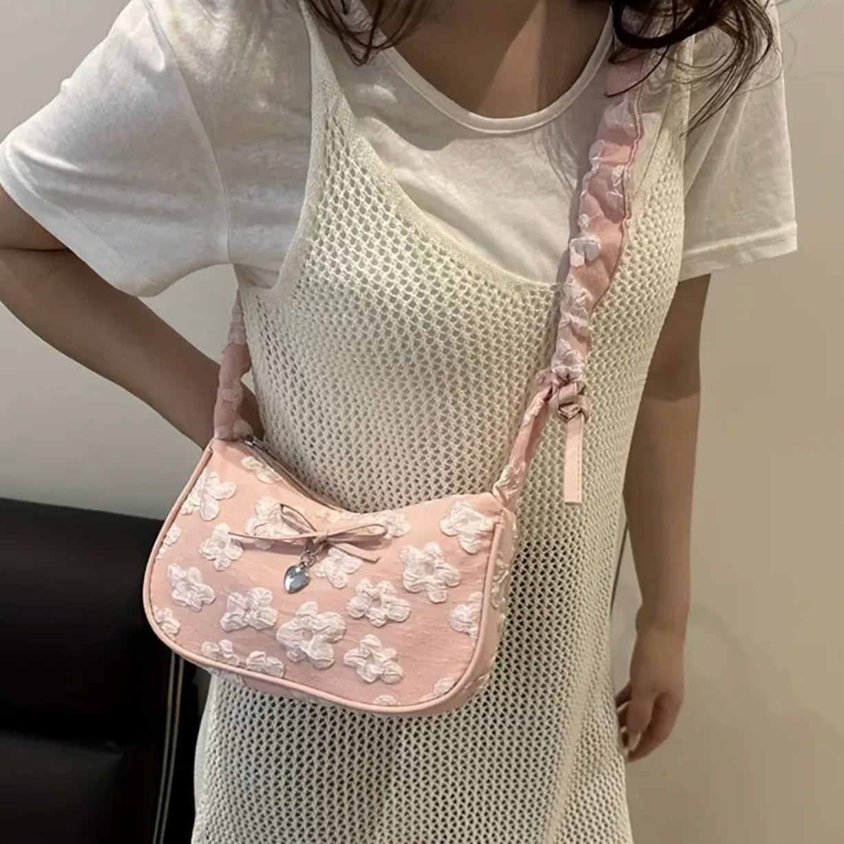 Blush Treasure Shoulder Bag.