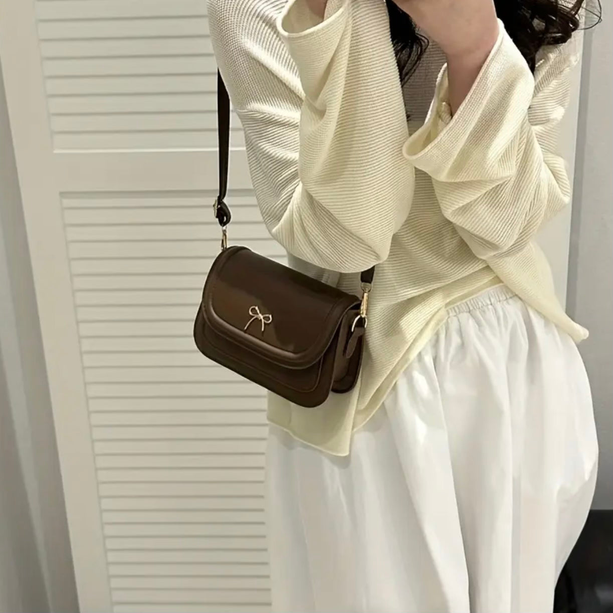 Celeste Mocha Crossbody Bag.