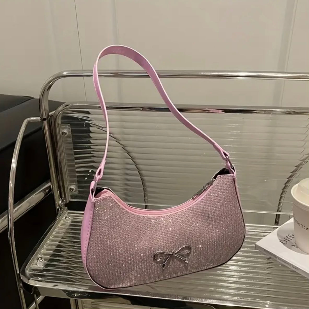 Aria Bow Bag – Rose