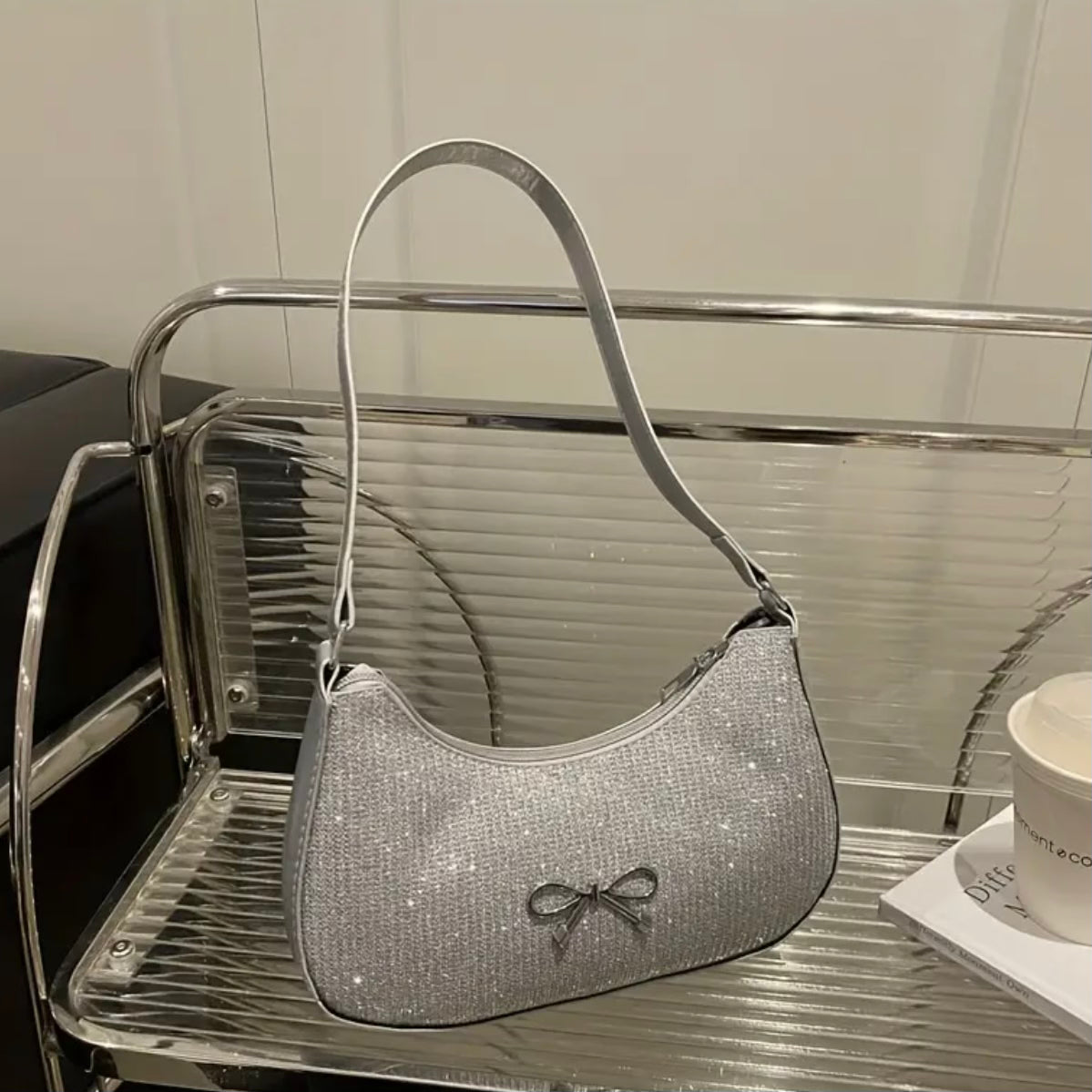 Aria Bow Bag – Frost