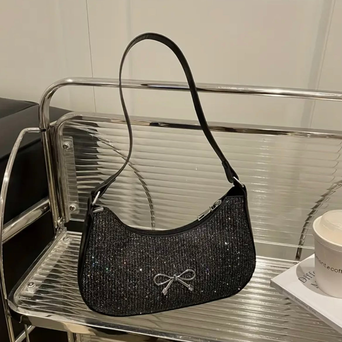 Aria Bow Bag – Onyx