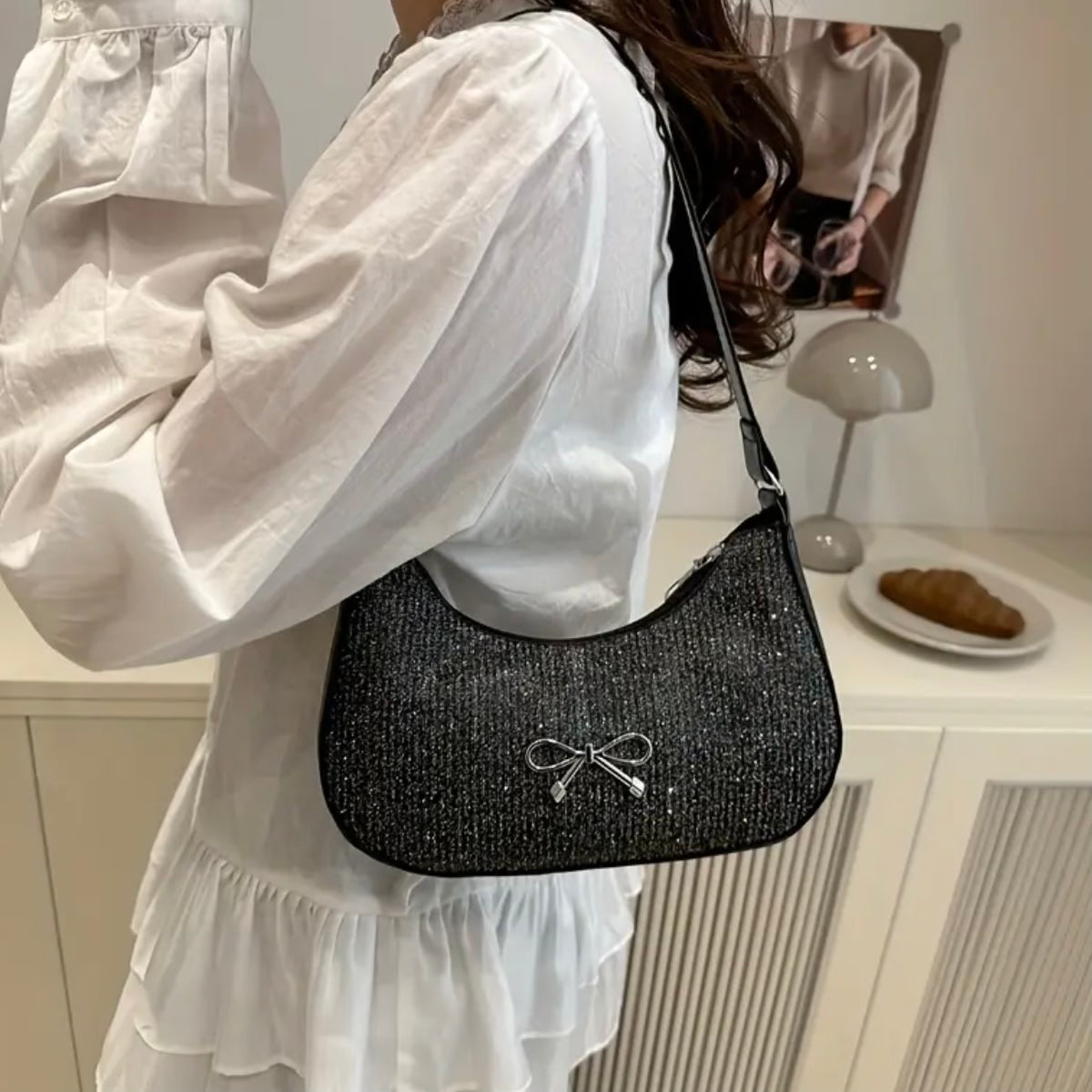 Aria Bow Bag – Onyx