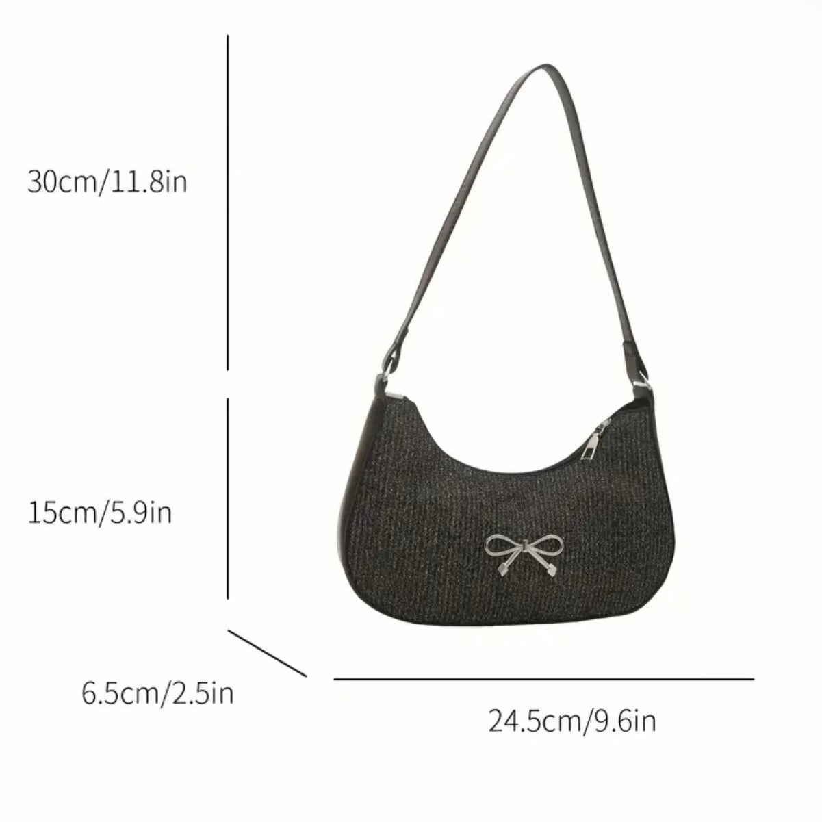Aria Bow Bag – Onyx