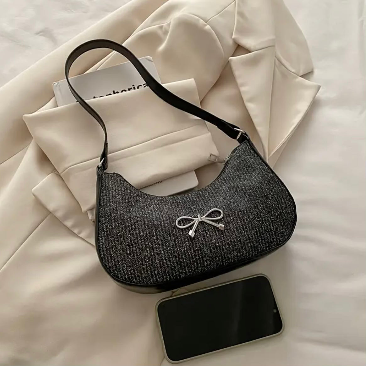 Aria Bow Bag – Onyx