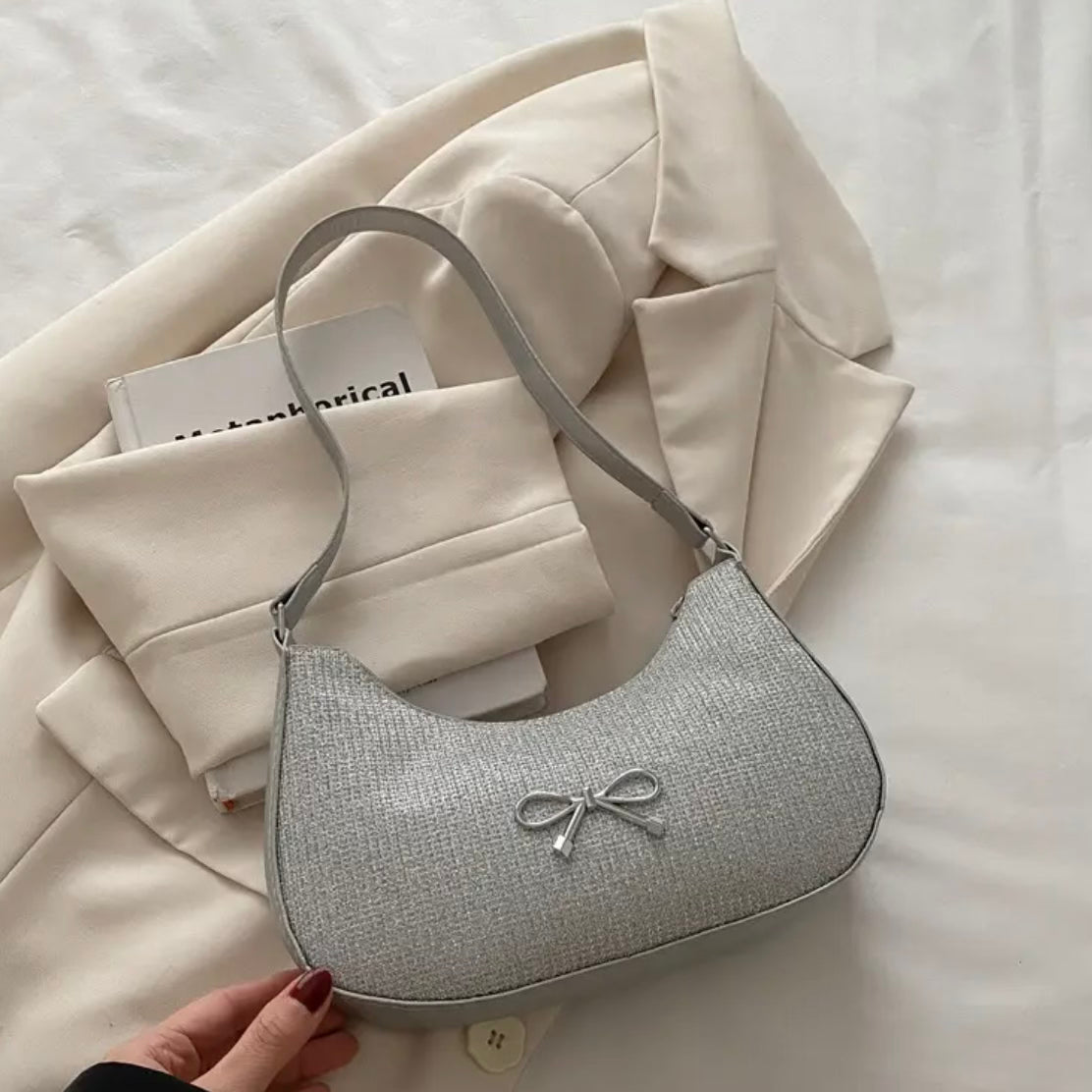Aria Bow Bag – Frost