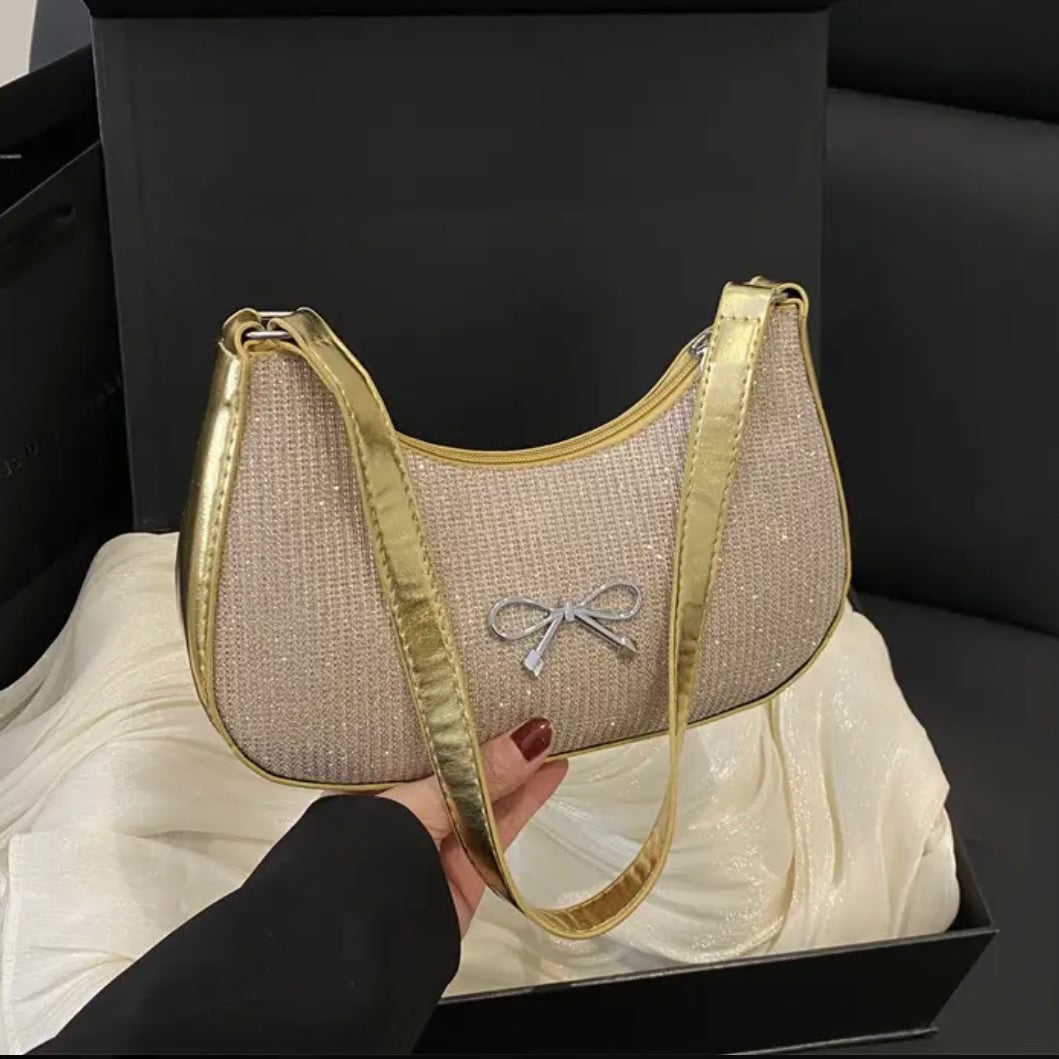 Aria Bow Bag – Champagne
