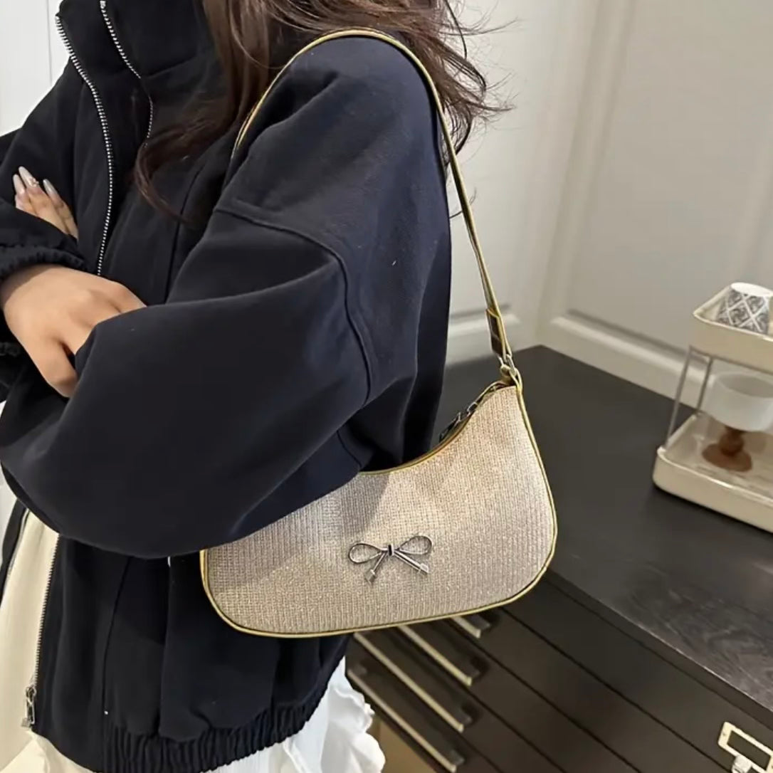 Aria Bow Bag – Champagne