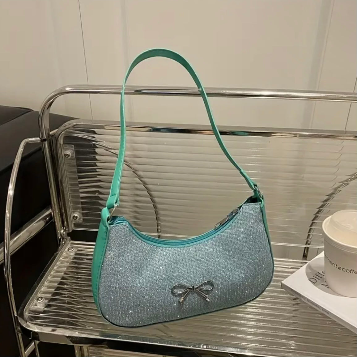 Aria Bow Bag – Sky