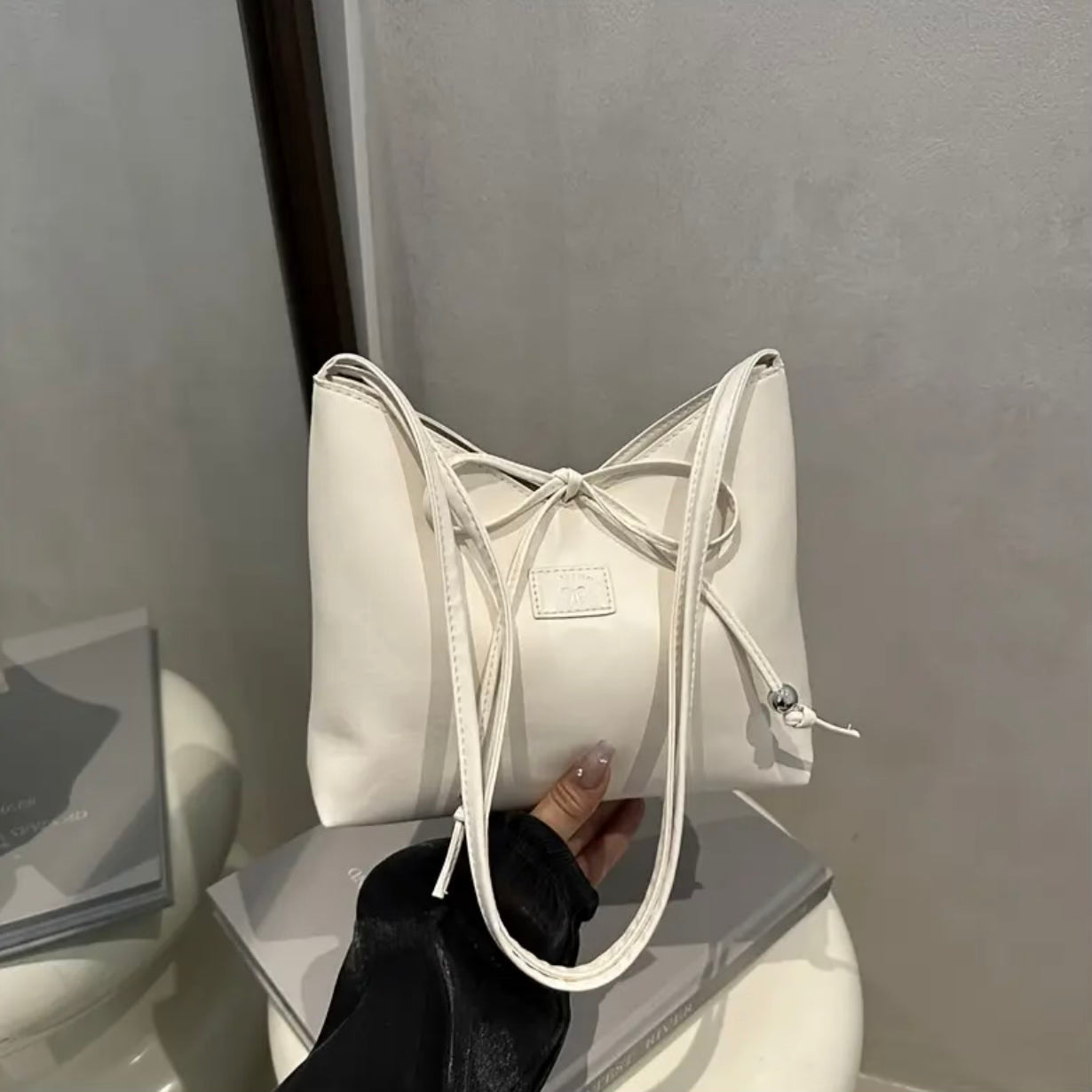 Odette Bow Bag – Pearl
