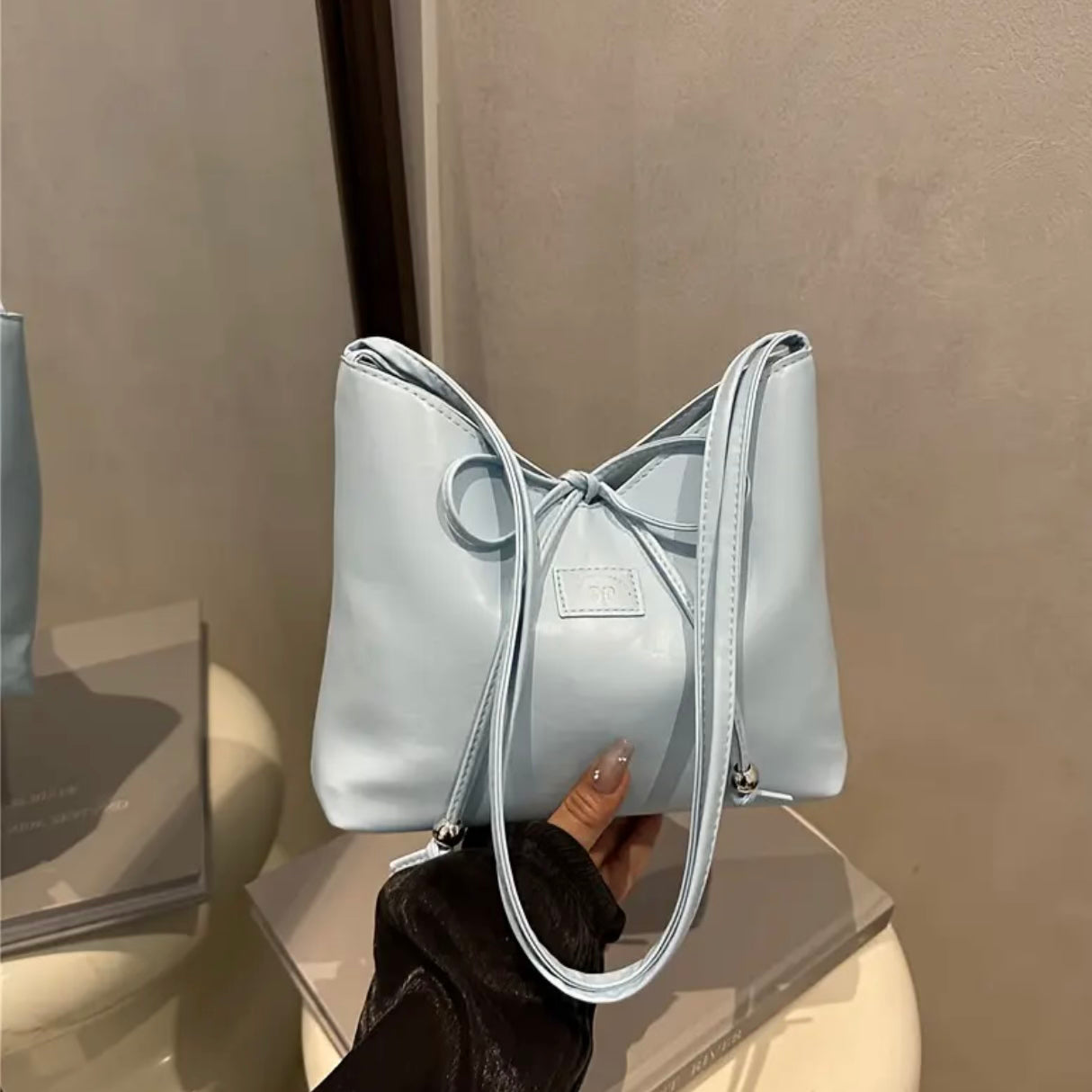 Odette Bow Bag – Azure