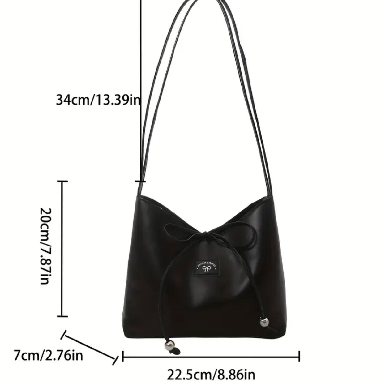 Odette Bow Bag – Obsidian